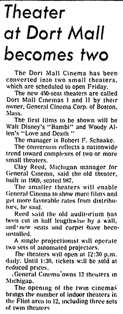 Dort Mall Cinema - 1975 Article On Twinning (newer photo)